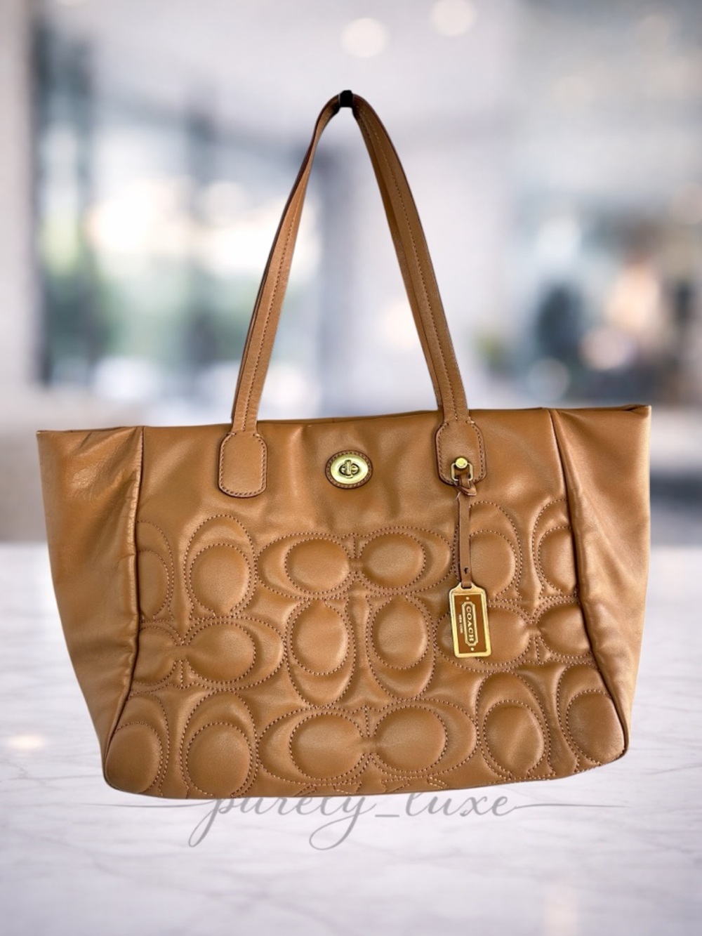 Coach Legacy Quilted Leather East West Tote
